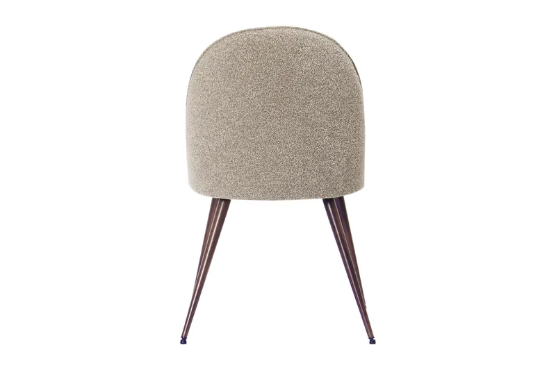 Nibe Plus Spisestol - Greige bouclé / Metallben valnøtt - Møbler - Stoler & lenestoler - Spisestuestoler & kjøkkenstoler