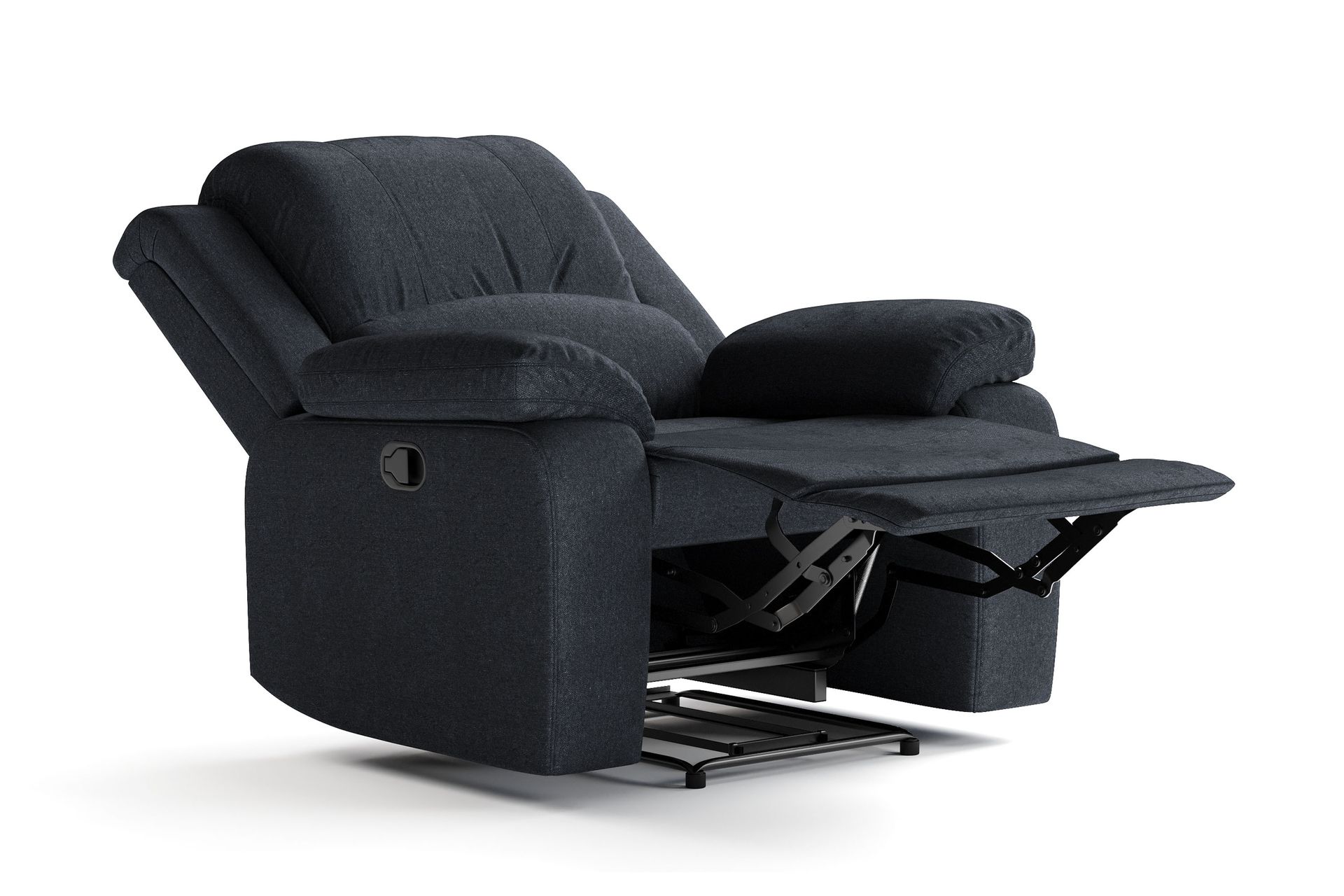 Norbo Recliner Lenestol Kinolenestol - Fällbar lenestol i stoff - Hvilelenestol - Svart - Møbler - Stoler & lenestoler - Lenestoler - Recliner & kinostol