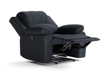 Norbo Recliner Lenestol Kinolenestol - Fällbar lenestol i stoff - Hvilelenestol - Svart - Møbler - Stoler & lenestoler - Lenestoler - Recliner & kinostol