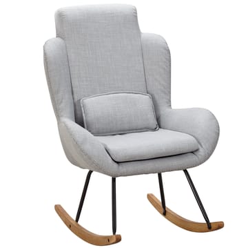 Norela Gyngestol - Lysegrå med naturbrunt og svart understell - Møbler - Stoler & lenestoler - Gyngestoler