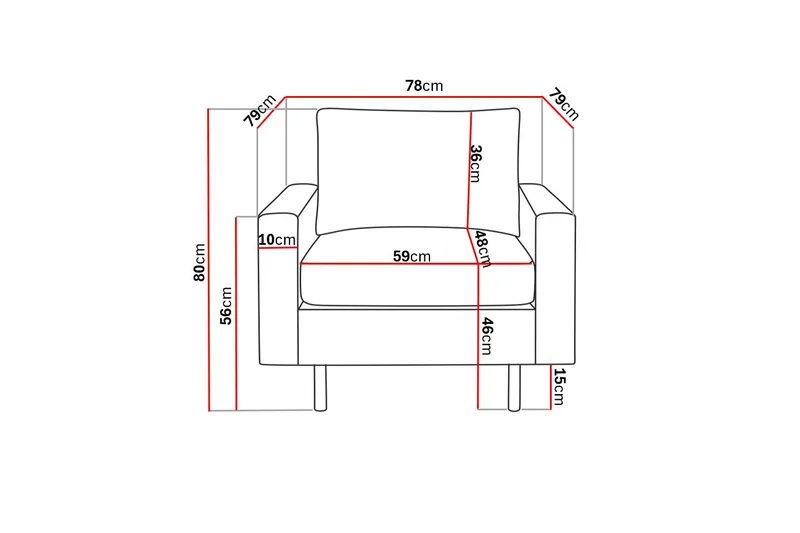 Peppe Manchester Lenestol 76 cm bred - Greige - Møbler - Stoler & lenestoler - Lenestoler - Klubblenestol