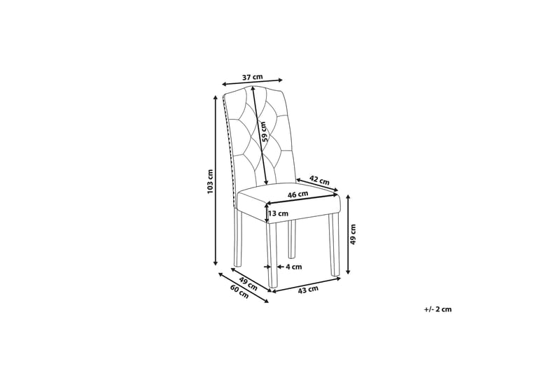 Piley Stol 2-pk - Beige - Spisestuestoler & kjøkkenstoler