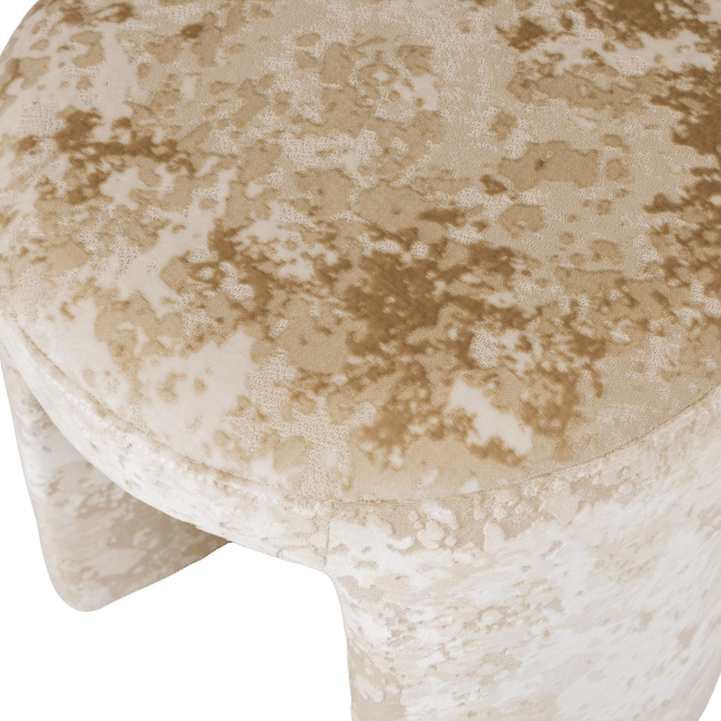 Polstret krakk Charlie 45 cm rundt - Beige - Møbler - Stoler & lenestoler - Krakk