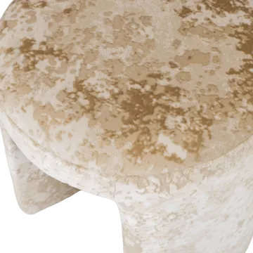 Polstret krakk Charlie 45 cm rundt - Beige - Møbler - Stoler & lenestoler - Krakk
