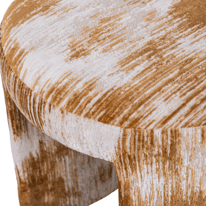 Polstret krakk Charlie 45 cm rundt - Karamell - Møbler - Stoler & lenestoler - Krakk