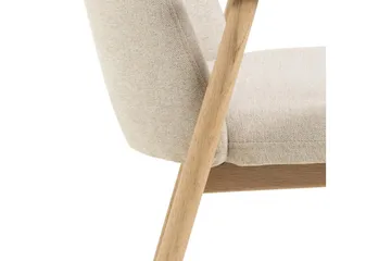 Reciclar spisestol i bouclé med armlener i eik - Beige - Møbler - Stoler & lenestoler - Spisestuestoler & kjøkkenstoler