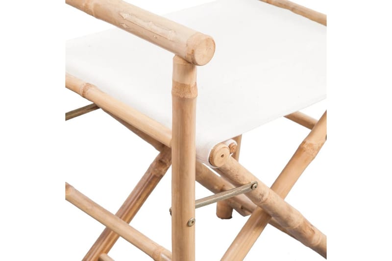 Regissørstol 2 stk bambus og lerret sammenleggbar - Stoler & lenestoler