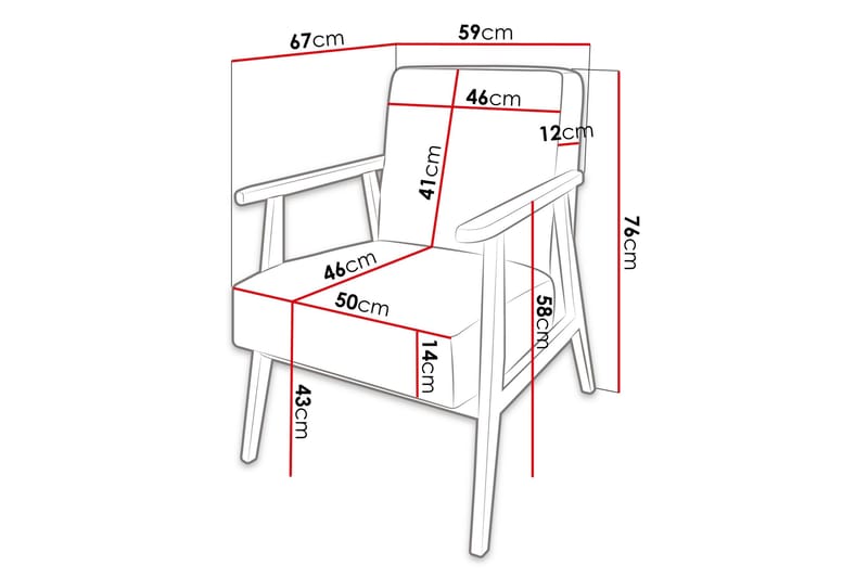 Retro Lenestol - Grå - Møbler - Stoler & lenestoler - Lenestoler
