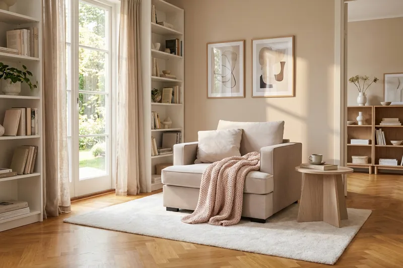 Rossita ekstra dyp lenestol - Beige - Møbler - Stoler & lenestoler - Lenestoler