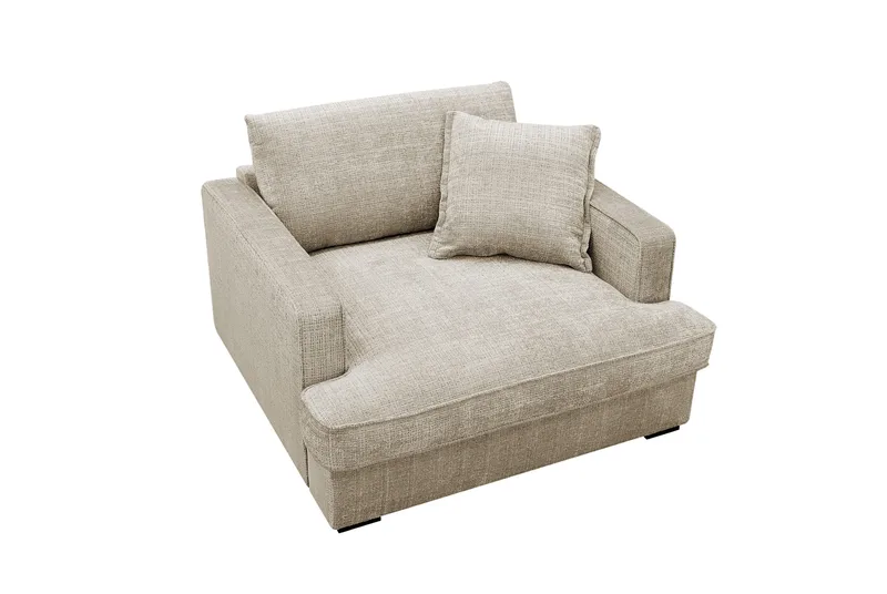 Rossita lyx Ekstra dyp Lenestol - Beige Chenille - Møbler - Stoler & lenestoler - Lenestoler