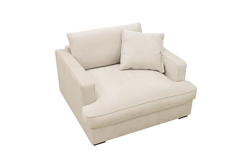 Rossita lyx Ekstra dyp Lenestol - Beige Chenille - Møbler - Stoler & lenestoler - Lenestoler