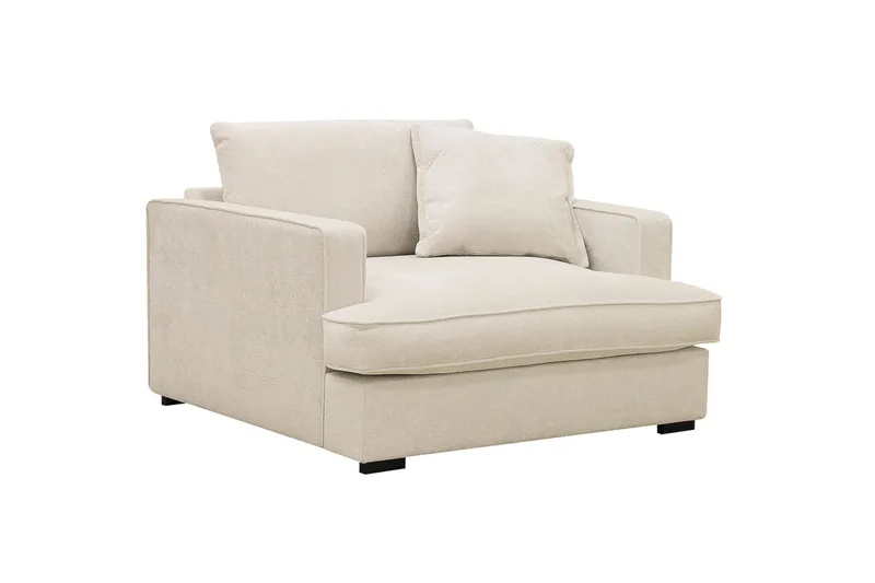 Rossita lyx Ekstra dyp Lenestol - Beige Chenille - Møbler - Stoler & lenestoler - Lenestoler