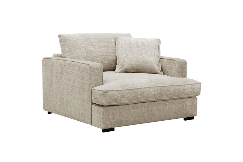 Rossita lyx Ekstra dyp Lenestol - Beige Chenille - Møbler - Stoler & lenestoler - Lenestoler