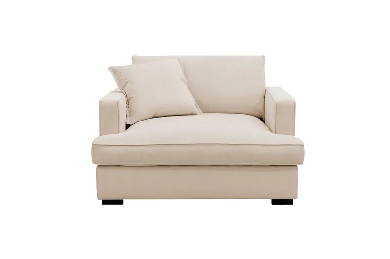 Rossita lyx Ekstra dyp Lenestol - Beige Kordfløyel - Møbler - Stoler & lenestoler - Lenestoler