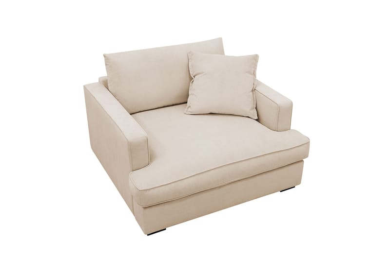 Rossita lyx Ekstra dyp Lenestol - Beige Kordfløyel - Møbler - Stoler & lenestoler - Lenestoler