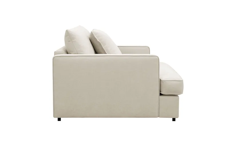 Rossita lyx Ekstra dyp Lenestol - Beige Stoff - Møbler - Stoler & lenestoler - Lenestoler