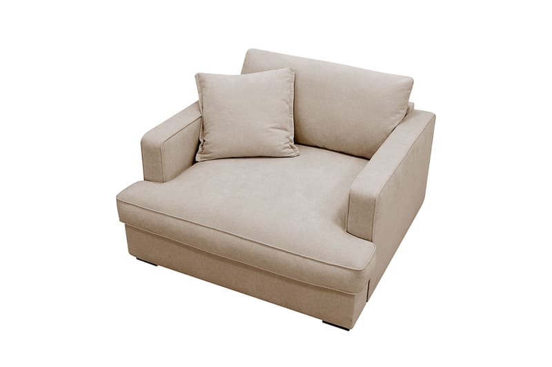 Rossita lyx Ekstra dyp Lenestol - Beige Stoff - Møbler - Stoler & lenestoler - Lenestoler