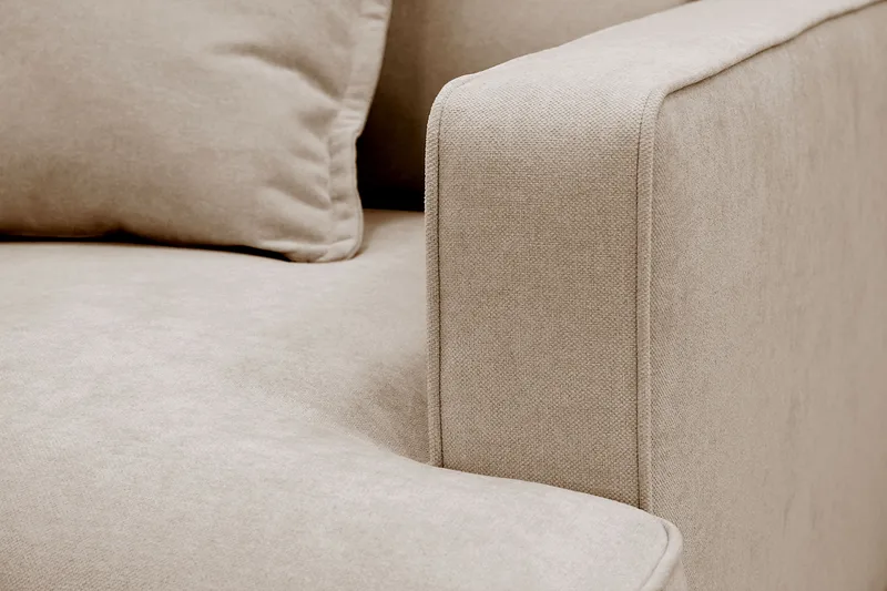 Rossita lyx Ekstra dyp Lenestol - Beige Stoff - Møbler - Stoler & lenestoler - Lenestoler