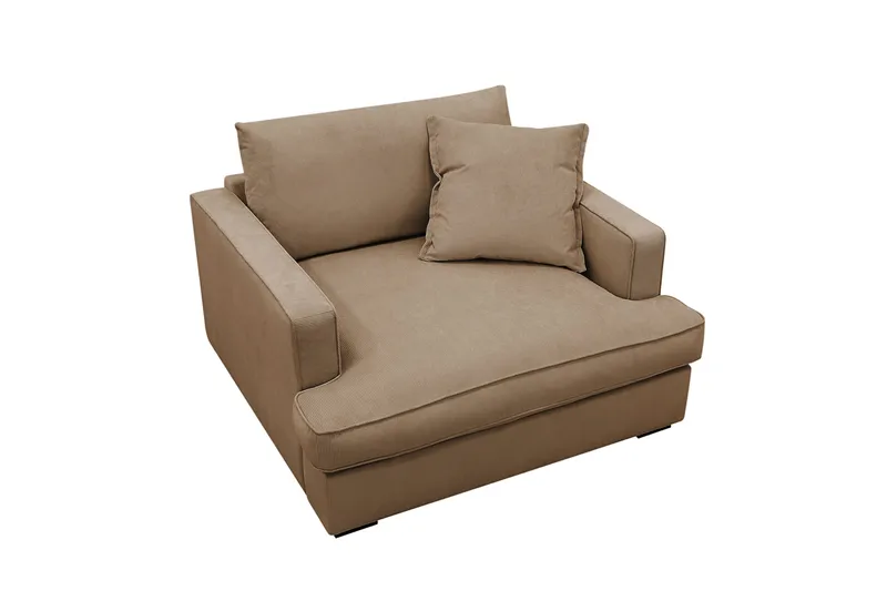 Rossita lyx Ekstra dyp Lenestol - Brun Kordfløyel - Møbler - Stoler & lenestoler - Lenestoler