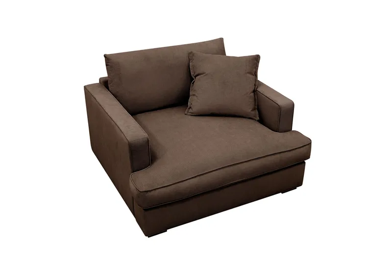 Rossita lyx Ekstra dyp Lenestol - Brun Kordfløyel - Møbler - Stoler & lenestoler - Lenestoler