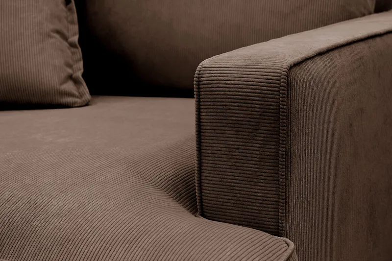 Rossita lyx Ekstra dyp Lenestol - Brun Kordfløyel - Møbler - Stoler & lenestoler - Lenestoler