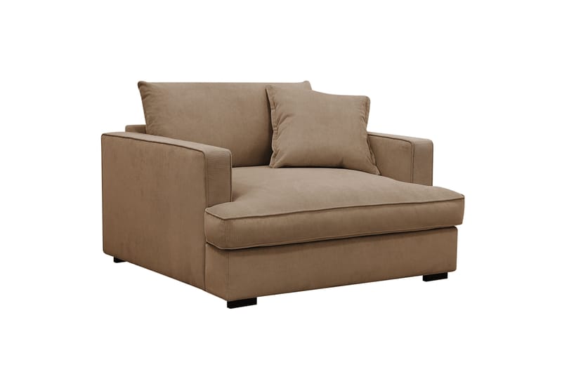 Rossita lyx Ekstra dyp Lenestol - Brun Kordfløyel - Møbler - Stoler & lenestoler - Lenestoler