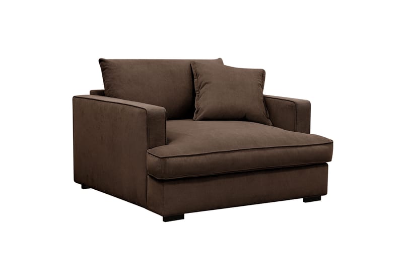 Rossita lyx Ekstra dyp Lenestol - Brun Kordfløyel - Møbler - Stoler & lenestoler - Lenestoler