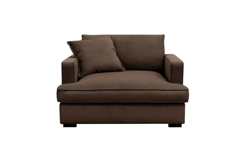 Rossita lyx Ekstra dyp Lenestol - Brun Kordfløyel - Møbler - Stoler & lenestoler - Lenestoler