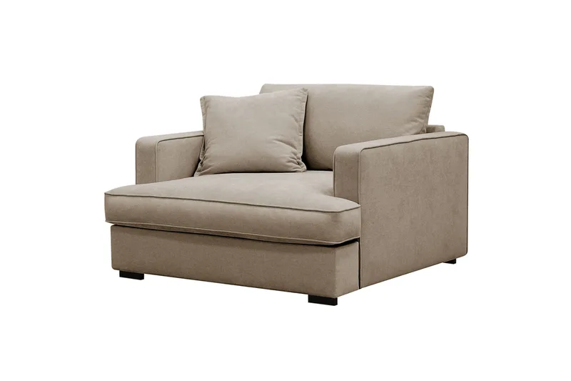 Rossita lyx Ekstra dyp Lenestol - Brun Stoff - Møbler - Stoler & lenestoler - Lenestoler