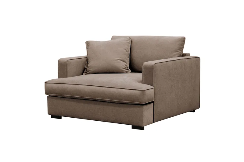 Rossita lyx Ekstra dyp Lenestol - Brun Stoff - Møbler - Stoler & lenestoler - Lenestoler