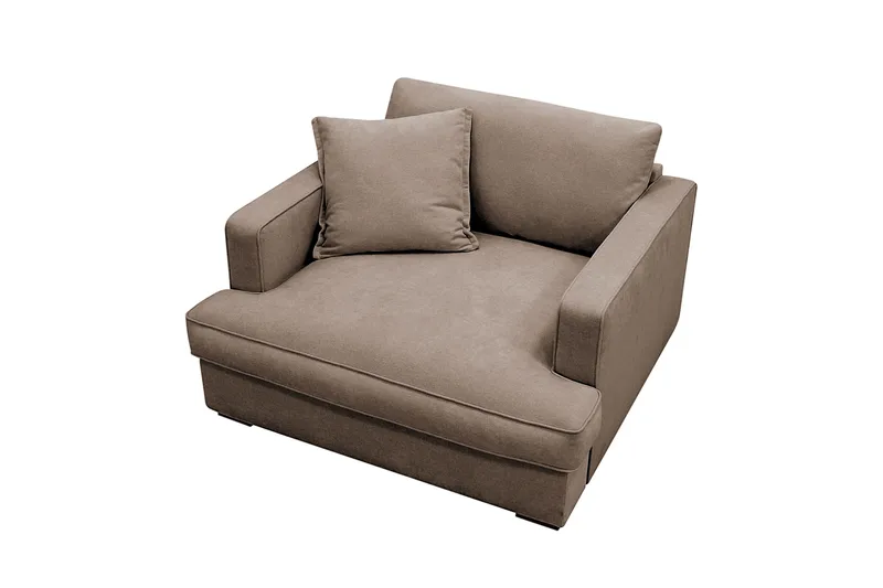 Rossita lyx Ekstra dyp Lenestol - Brun Stoff - Møbler - Stoler & lenestoler - Lenestoler