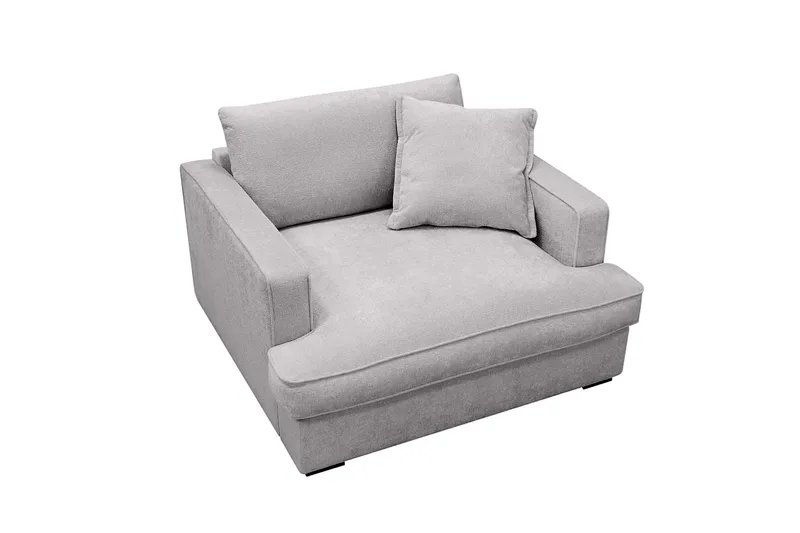 Rossita lyx Ekstra dyp Lenestol - Grå Chenille - Møbler - Stoler & lenestoler - Lenestoler