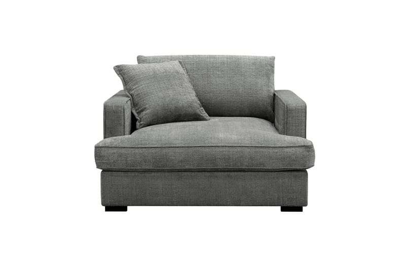 Rossita lyx Ekstra dyp Lenestol - Grå Chenille - Møbler - Stoler & lenestoler - Lenestoler