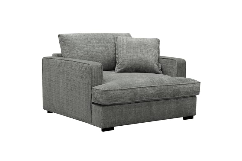 Rossita lyx Ekstra dyp Lenestol - Grå Chenille - Møbler - Stoler & lenestoler - Lenestoler