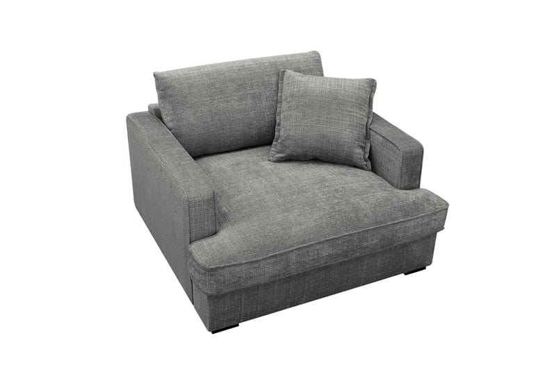 Rossita lyx Ekstra dyp Lenestol - Grå Chenille - Møbler - Stoler & lenestoler - Lenestoler