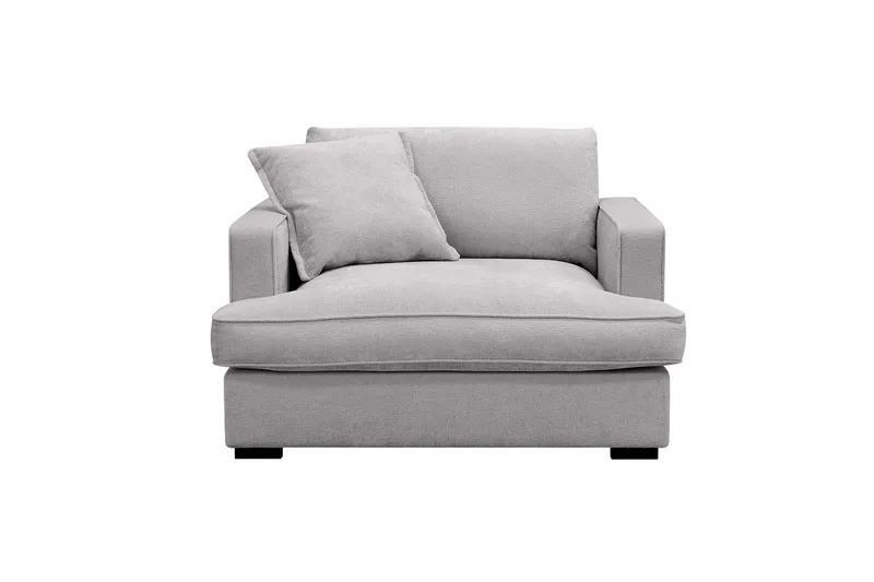 Rossita lyx Ekstra dyp Lenestol - Grå Chenille - Møbler - Stoler & lenestoler - Lenestoler