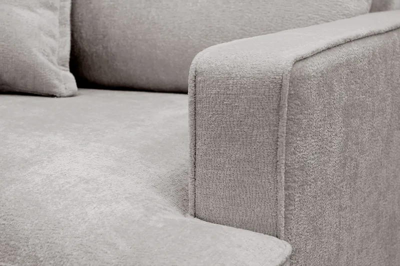 Rossita lyx Ekstra dyp Lenestol - Grå/Brun Chenille - Møbler - Stoler & lenestoler - Lenestoler