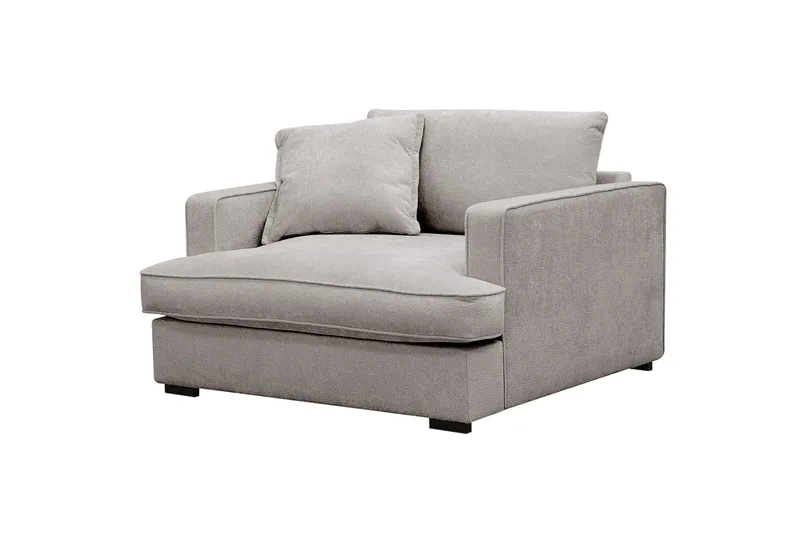 Rossita lyx Ekstra dyp Lenestol - Grå/Brun Chenille - Møbler - Stoler & lenestoler - Lenestoler