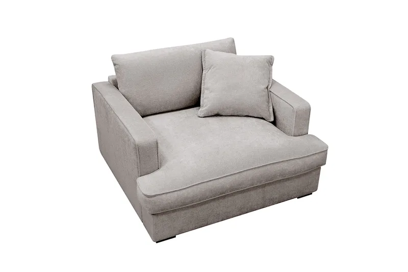 Rossita lyx Ekstra dyp Lenestol - Grå/Brun Chenille - Møbler - Stoler & lenestoler - Lenestoler