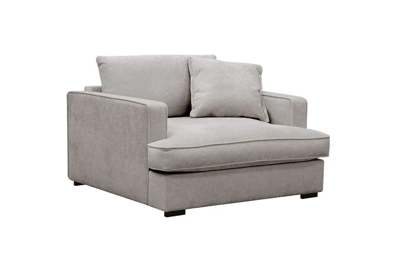 Rossita lyx Ekstra dyp Lenestol - Grå/Brun Chenille - Møbler - Stoler & lenestoler - Lenestoler