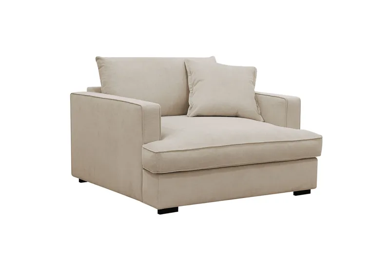 Rossita lyx Ekstra dyp Lenestol - Greige Manchester - Møbler - Stoler & lenestoler - Lenestoler