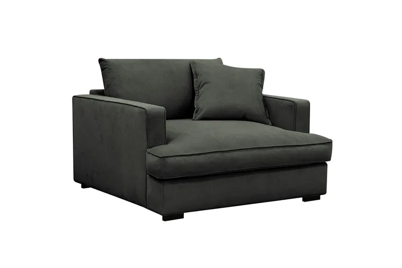 Rossita lyx Ekstra dyp Lenestol - Mørk grønn Kordfløyel - Møbler - Stoler & lenestoler - Lenestoler