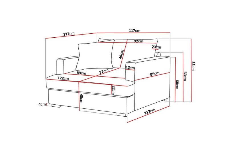 Rossita lyx Ekstra dyp Lenestol - Mørk grønn Kordfløyel - Møbler - Stoler & lenestoler - Lenestoler