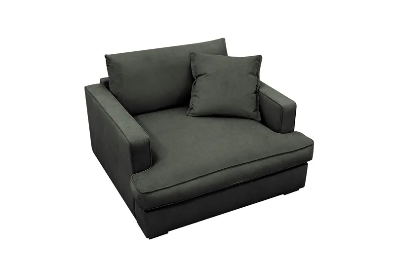 Rossita lyx Ekstra dyp Lenestol - Mørk grønn Kordfløyel - Møbler - Stoler & lenestoler - Lenestoler