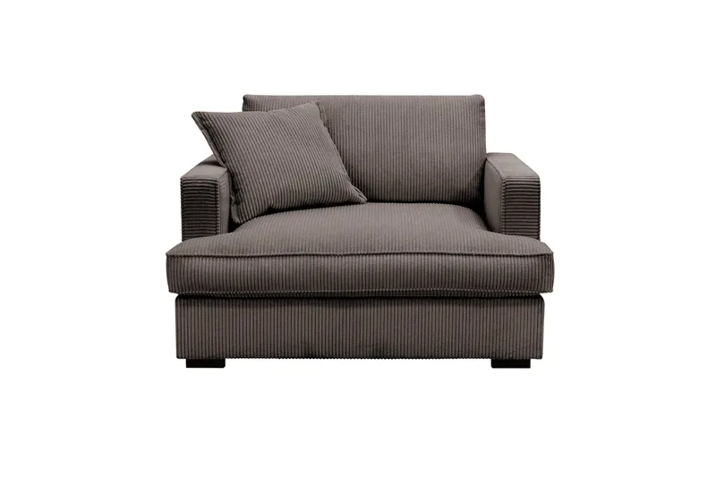 Rossita lyx Ekstra dyp Lenestol, Mørkegrå Kordfløyel