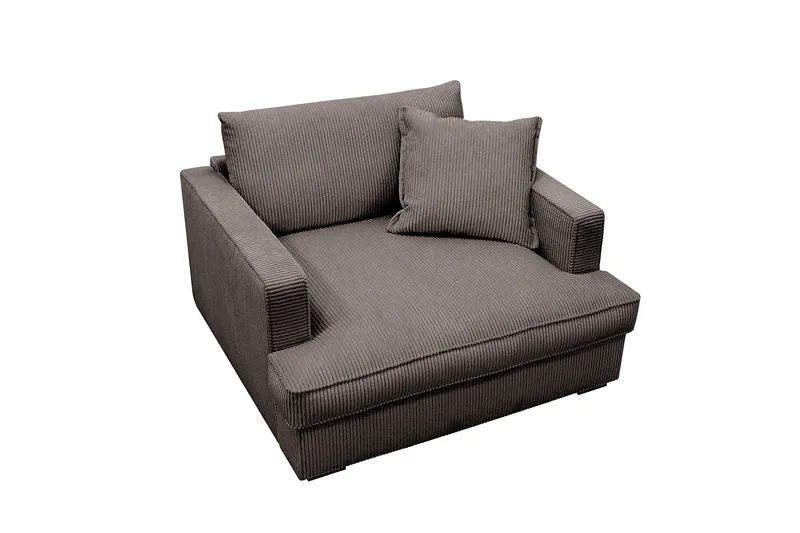 Rossita lyx Ekstra dyp Lenestol - Mørkegrå Kordfløyel - Møbler - Stoler & lenestoler - Lenestoler