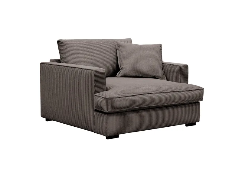 Rossita lyx Ekstra dyp Lenestol - Mørkegrå Kordfløyel - Møbler - Stoler & lenestoler - Lenestoler