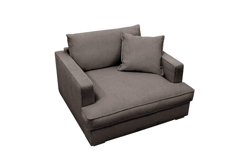 Rossita lyx Ekstra dyp Lenestol - Mørkegrå Kordfløyel - Møbler - Stoler & lenestoler - Lenestoler