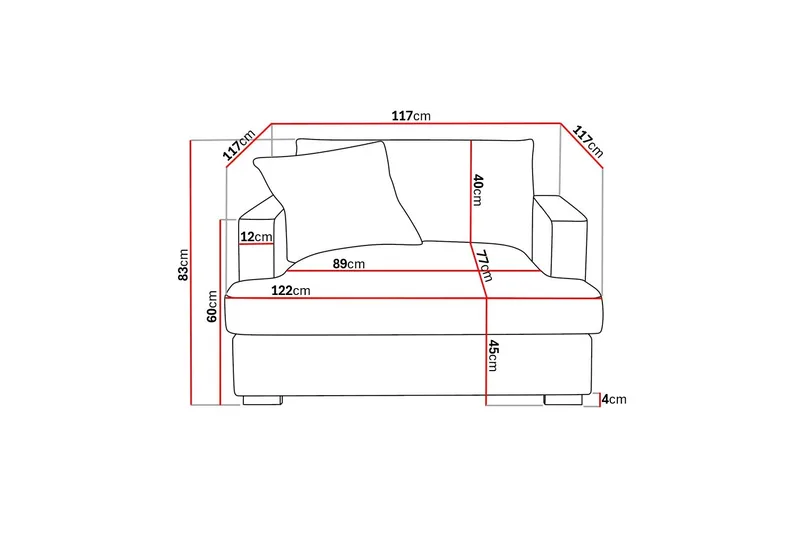 Rossita lyx Ekstra dyp Lenestol - Offwhite Manchester - Møbler - Stoler & lenestoler - Lenestoler