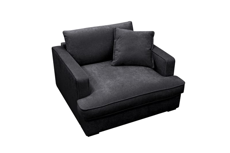 Rossita lyx Ekstra dyp Lenestol - Svart Chenille - Møbler - Stoler & lenestoler - Lenestoler